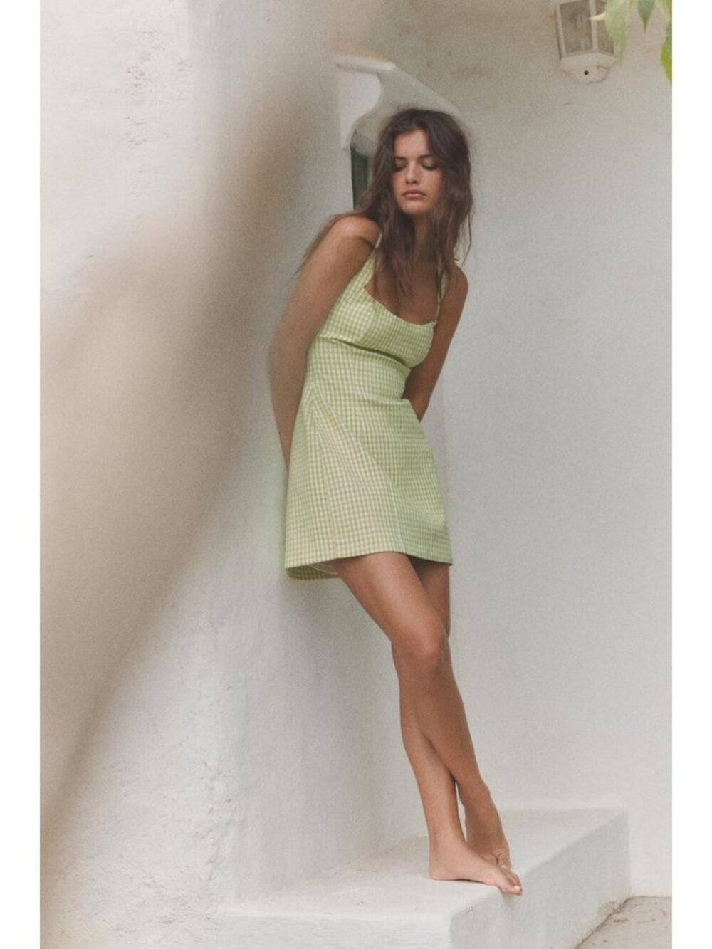 ZARA GINGHAM HALTER DRESS